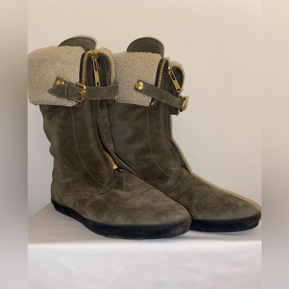 Burberry Suede Fur Winter Boots